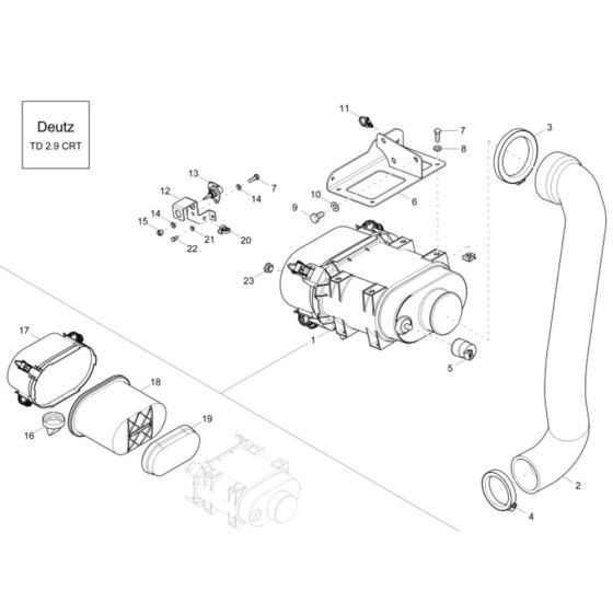 Air Cleaner (TD 2.9) Assembly for Wacker DW60-2 Dumper