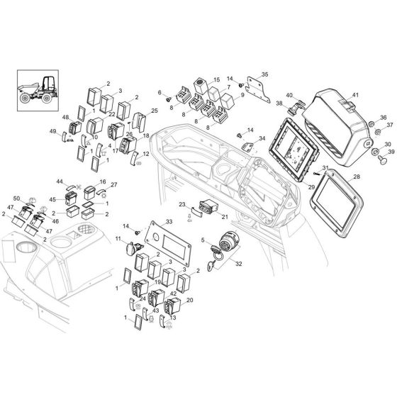 Instrument Panel Assembly -1 for Wacker DW60-2 Dumper