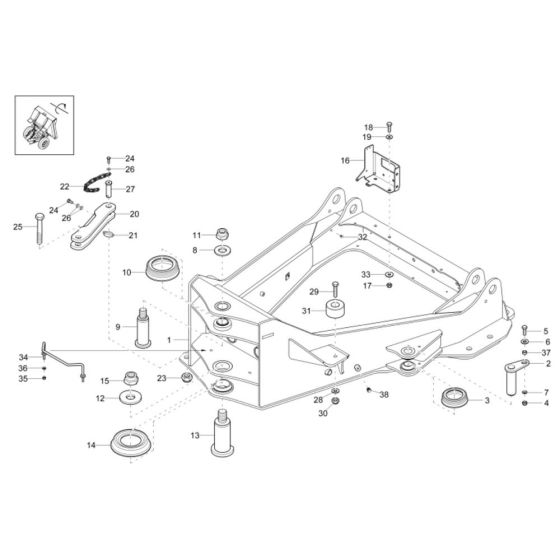 Front Frame Assembly for Wacker DW60-2 Dumper