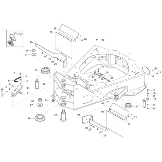 Front Frame Assembly -1 for Wacker DW60-2 Dumper