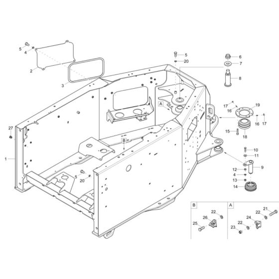 Frame Drive Unit Assembly for Wacker DW60-2 Dumper