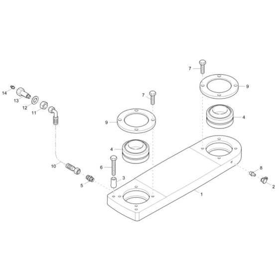 Articulated Joint Assembly for Wacker DW60-2 Dumper