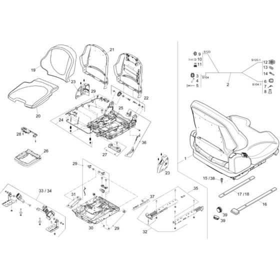 Seat Assembly for Wacker DW60-2 Dumper