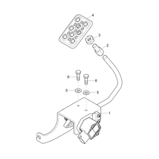 Accelerator Pedal Assembly for Wacker DW60-2 Dumper