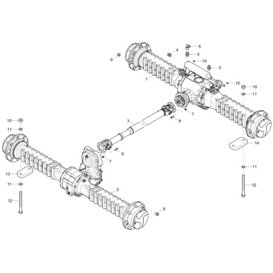 Axle Assembly for Wacker DW60-2 Dumper