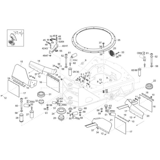 Front Frame Assembly -1 for Wacker DW60 Dumper