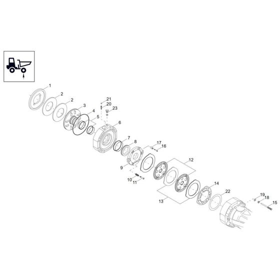 Brake Assembly for Wacker DW60-3 Dumper