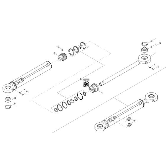 Steering Cylinder Assembly for Wacker DW60-3 Dumper