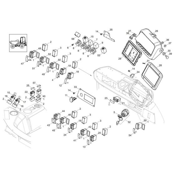 Instrument Panel Assembly -1 for Wacker DW60-3 Dumper