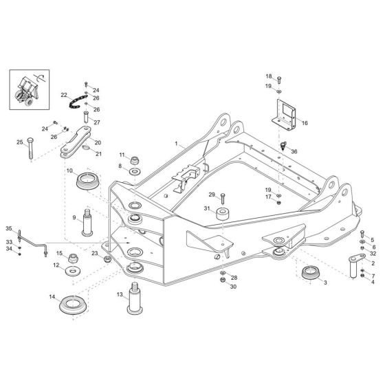 Front Frame Assembly for Wacker DW60-3 Dumper