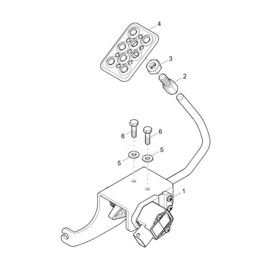 Accelerator Pedal Assembly for Wacker DW60-3 Dumper