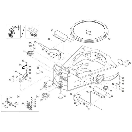 Front Frame Assembly -1 for Wacker DW60-3 Dumper