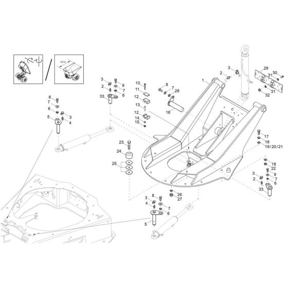 Swing Bracket Assembly for Wacker DW60-3 Dumper