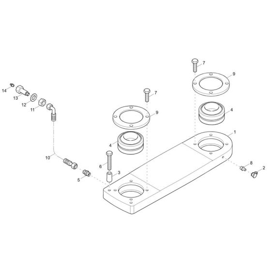 Articulated Joint Assembly for Wacker DW60-3 Dumper