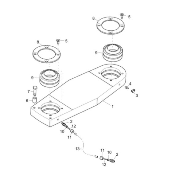 Articulated Joint Assembly for Wacker DW60 Dumper