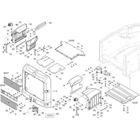 Rear Frame Assembly -1 for Wacker DW60 Dumper