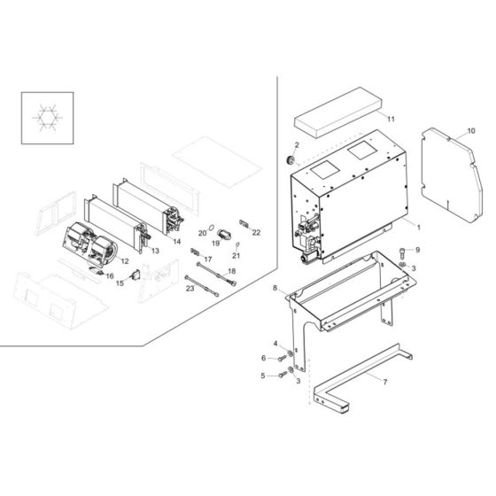 Air Conditioner Assembly for Wacker DW60 Dumper