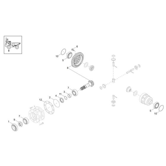 Differential Axle Assembly -1 for Wacker DW60 Dumper