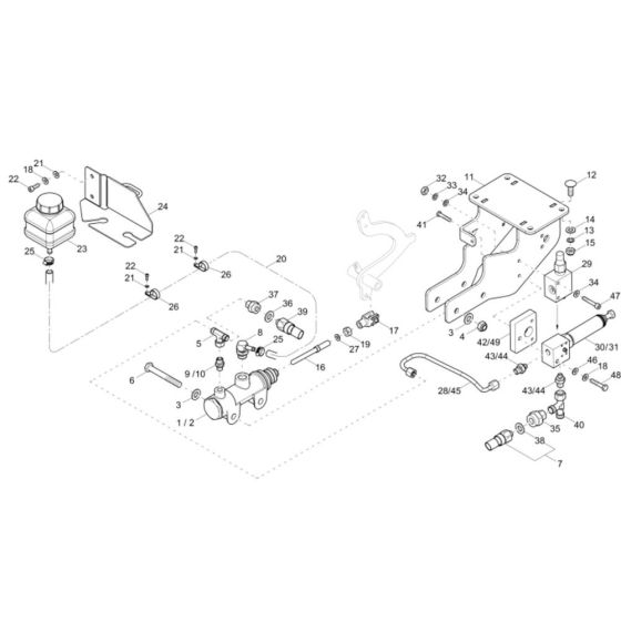 Brake Cylinder Assembly for Wacker DW60 Dumper