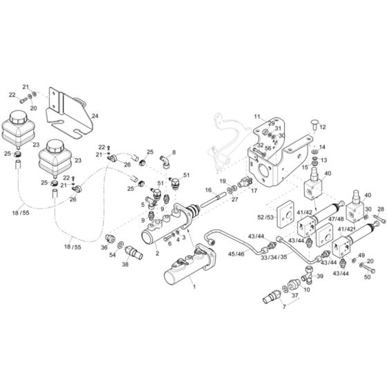 Brake Cylinder Assembly for Wacker Neuson DW90 Dumper