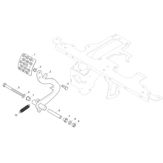 Foot Brake Assembly for Wacker DW90-2 Dumper