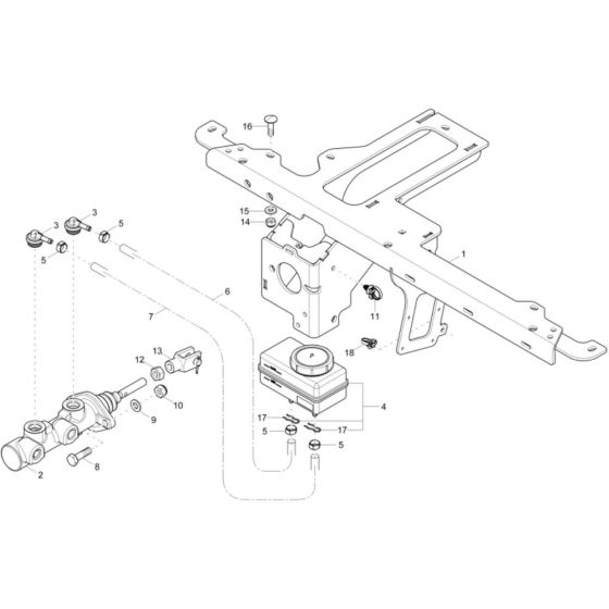 Brake Cylinder Assembly for Wacker DW90-2 Dumper