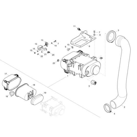 Air Cleaner Assembly for Wacker DW90-2 Dumper