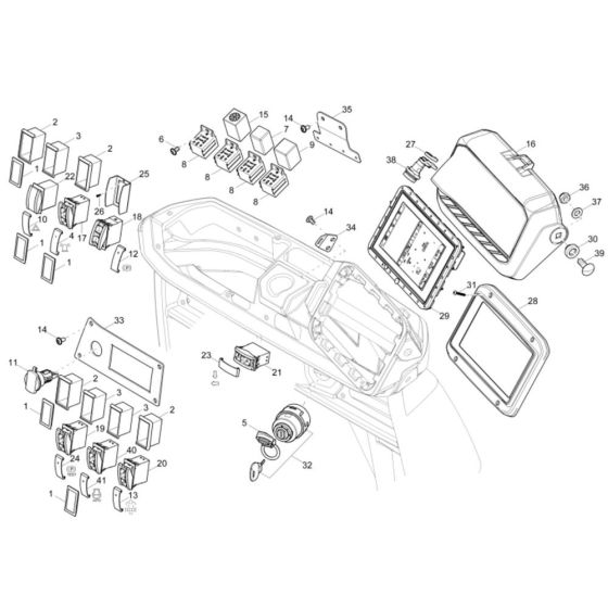 Instrument Panel Assembly for Wacker DW90-2 Dumper