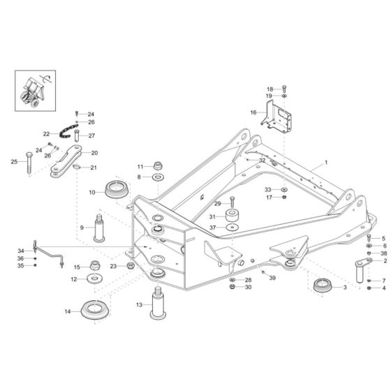 Front Frame Assembly for Wacker DW90-2 Dumper