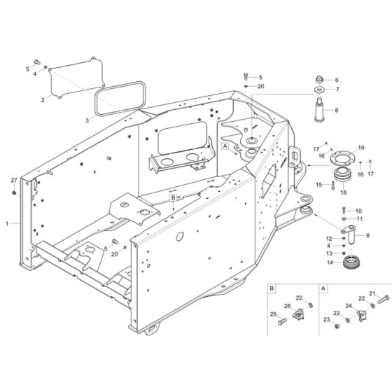 Frame Drive Unit Assembly for Wacker DW90-2 Dumper