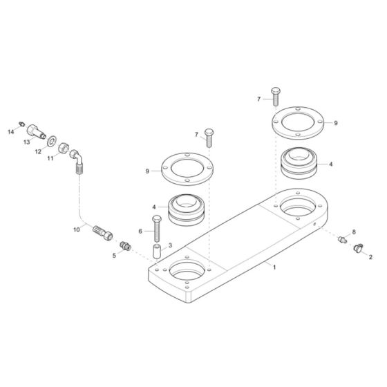 Articulated Joint Assembly for Wacker DW90-2 Dumper