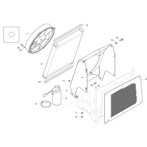 Radiator Assembly for Wacker DW90-2 Dumper