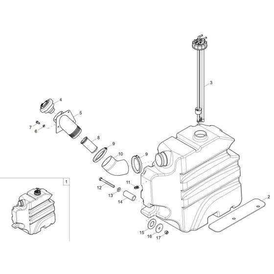 Fuel Tank Assembly for Wacker DW90-2 Dumper