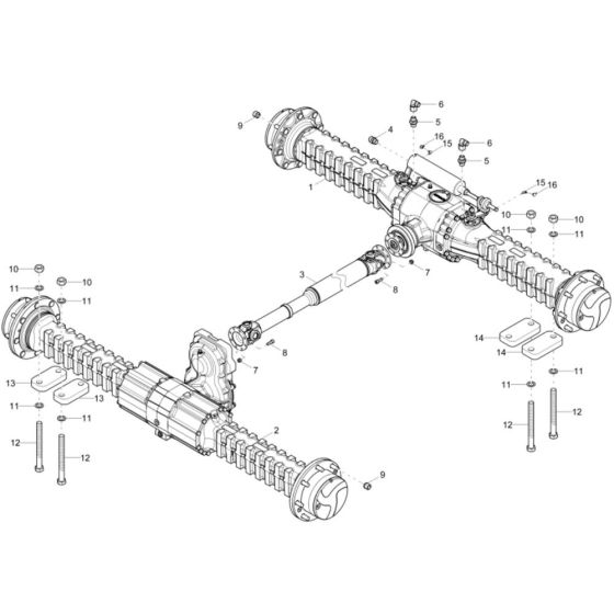 Axle Assembly for Wacker DW90-2 Dumper