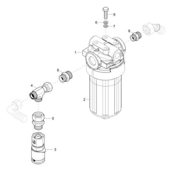 Hydraulic Filter Assembly for Wacker Neuson DW90 Dumper