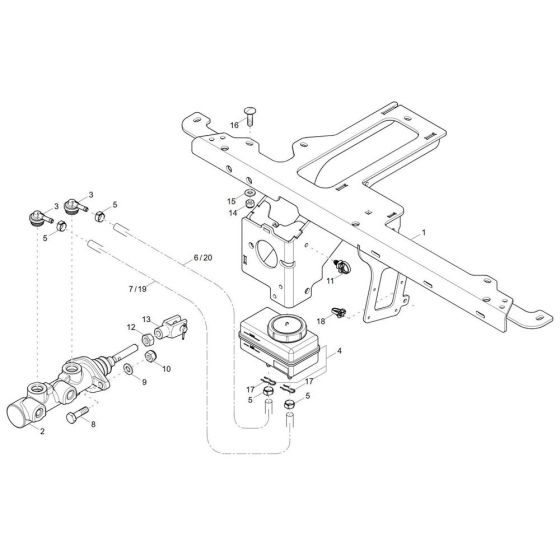 Brake Cylinder Assembly for Wacker DW90-3 Dumper