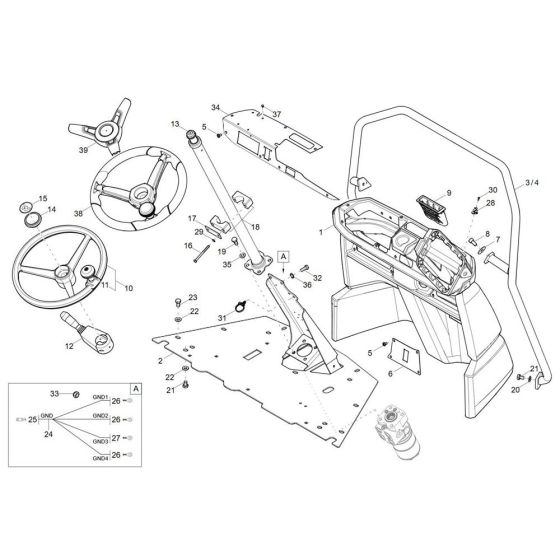 Pilot Stand Assembly for Wacker DW90-3 Dumper