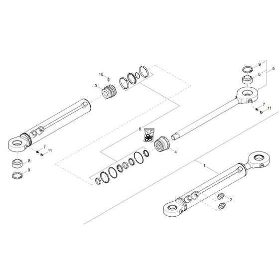 Steering Cylinder Assembly for Wacker DW90-3 Dumper