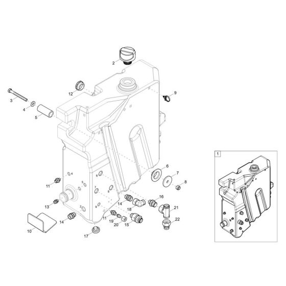 Hydraulic Tank Assembly for Wacker DW90-3 Dumper