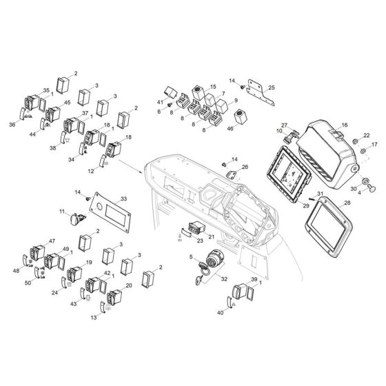 Instrument Panel Assembly for Wacker DW90-3 Dumper