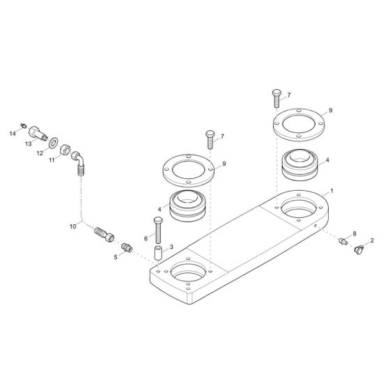 Articulated Joint Assembly for Wacker DW90-3 Dumper