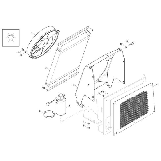 Radiator Assembly for Wacker DW90-3 Dumper