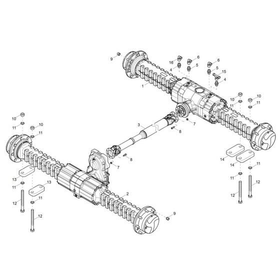 Axle Assembly for Wacker DW90-3 Dumper