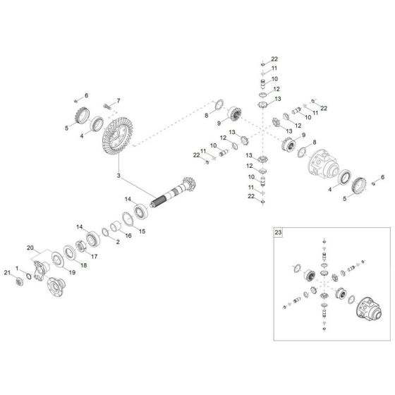 Differential Axle Assembly for Wacker DW90-3 Dumper