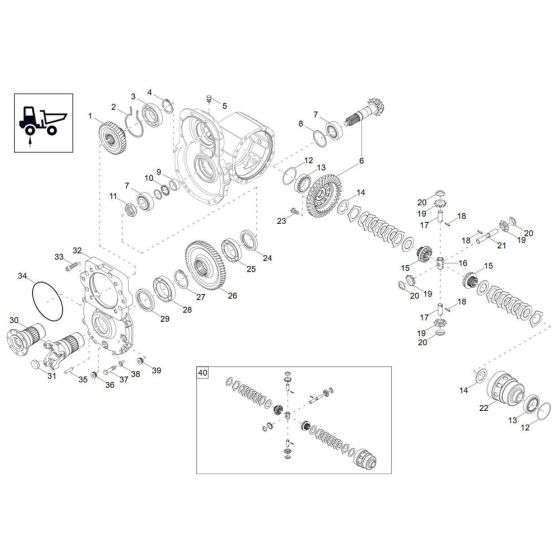 Differential Axle Assembly -1 for Wacker DW90-3 Dumper