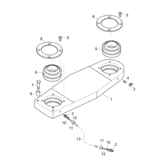 Articulated Joint Assembly for Wacker Neuson DW90 Dumper