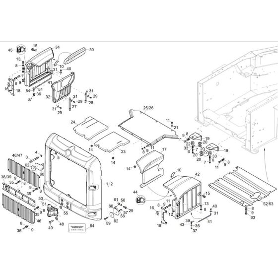 Rear Frame Assembly -1 for Wacker Neuson DW90 Dumper