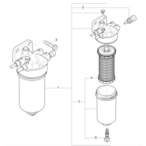 Fuel Filter Assembly -1 for Wacker Neuson DW90 Dumper