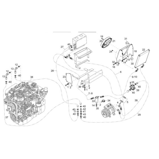 Radiator Assembly for Wacker Neuson DW90 Dumper