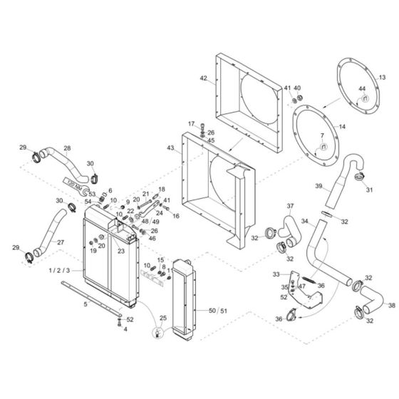 Combi-Cooler Assembly for Wacker Neuson DW90 Dumper